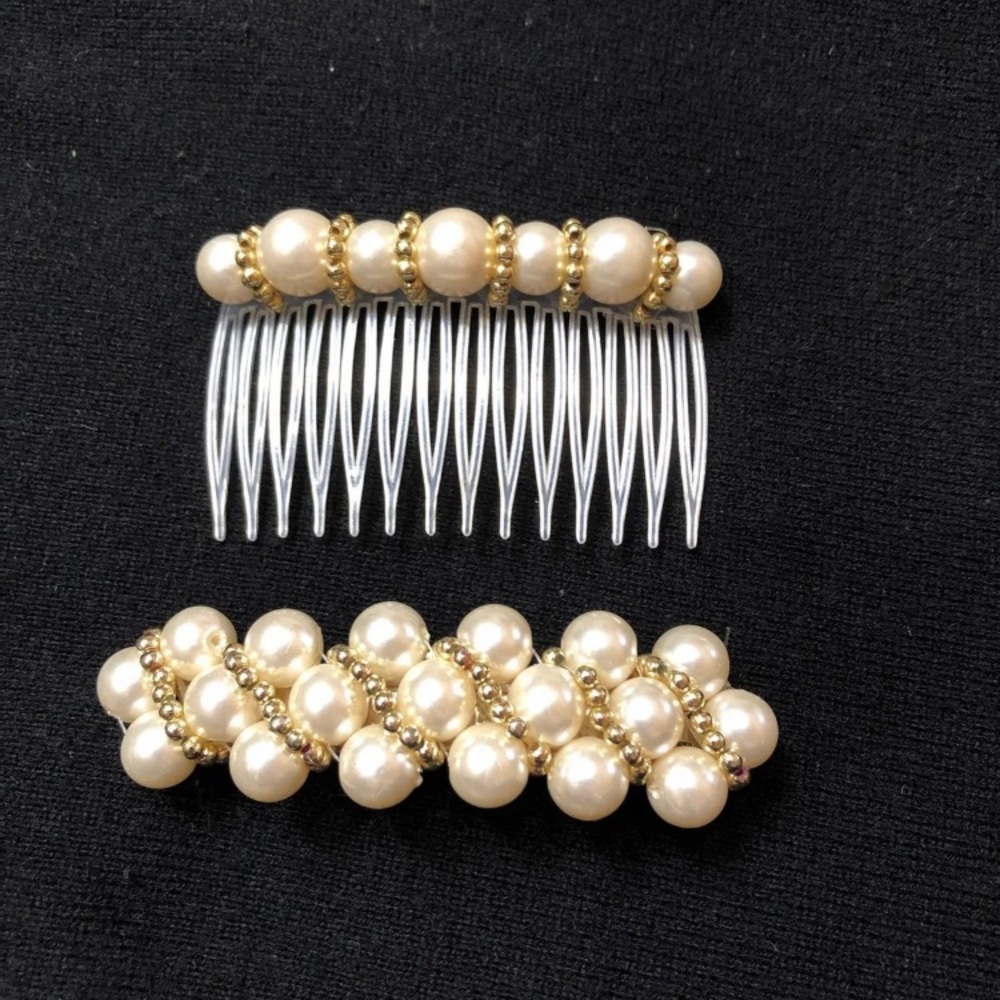 Pearl Hair Comb and Clip